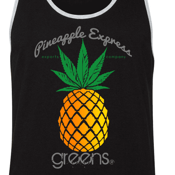 greensbrand Pineapple express design tanktop closeup