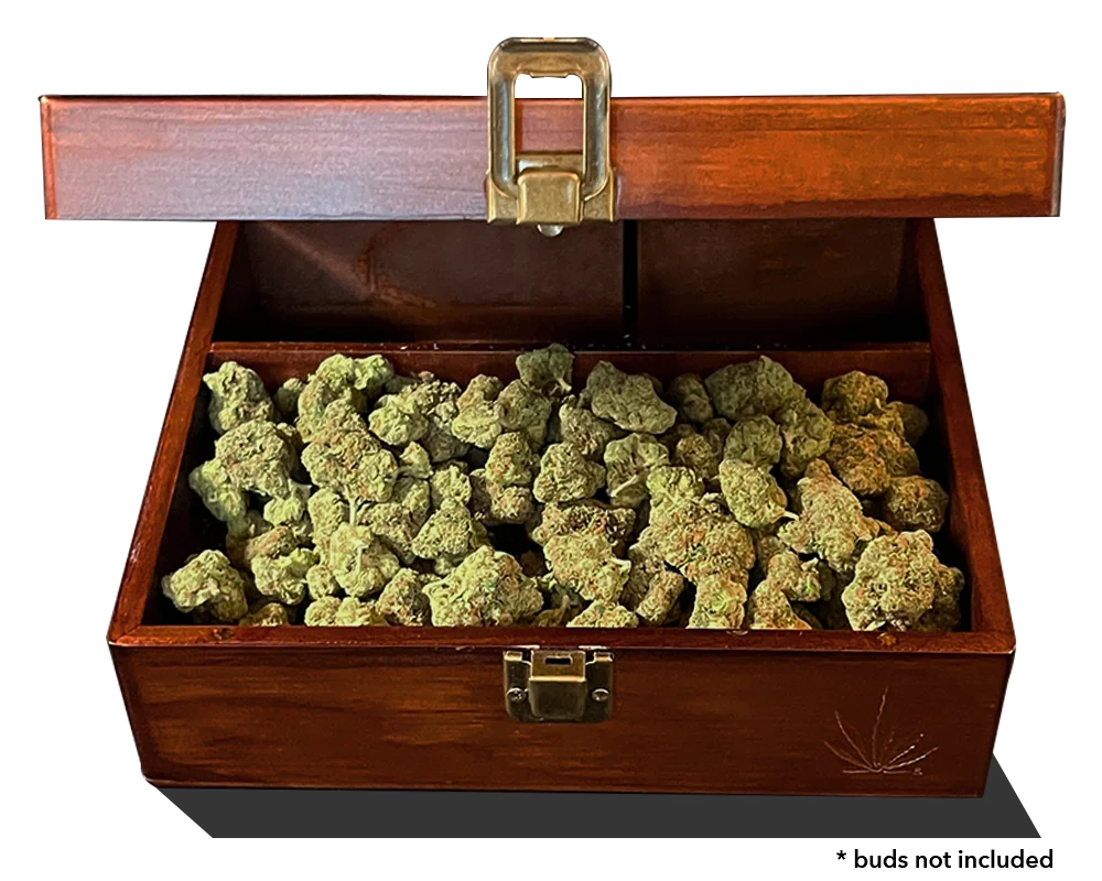 the New Limited Edition greens®brand Stash Box opened